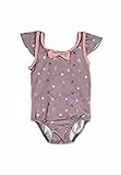 Sterntaler Badeanzug mit Herzchen Print - UV-Schutz 50+ Schwimmanzug mit Windeleinsatz bis Größe 86/92 - Badebekleidung für Mädchen mit Zierschleife, pastellviolett, Größe 92