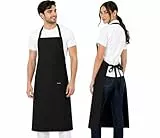 PALLTEX Borago Kochschürze Männer Kochschürze Damen Schürze Damen Schürze Herren für Kochen Basteln Malen Backen (Schwarz)