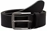 Calvin Klein Jeans Herren Gürtel Classic Flat Leather Belt 35mm aus Leder, Schwarz (Allover Print), 120 cm
