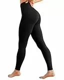 Queenie Ke Damen Sport Leggings Hohe Taille Blickdicht Yoga Leggins Sporthose Bauch-Straffung Workout Gym Yogahose - 68 cm (Schwarz, L)