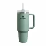 Stanley Quencher H2.0 Flowstate Trinkflasche Mit Strohhalm 1.2L - Thermobecher Kühlt 11 Stunden - 48 Stunden Eisgekühlt - Spülmaschinenfest - Thermosflasche BPA Frei - Edelstahl Trinkbecher - Shale