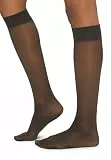 Wolford Damen Kniestrümpfe Satin Touch Knee-Highs, 20 DEN, Schwarz, Medium