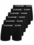 Tazzio Boxershorts 6er Pack Herren Unterwäsche Unterhosen Männer Retroshorts BS1010 (Schwarz, M)