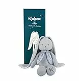 KALOO - Lapinoo - Pantin Lapin - Baby Plüsch aus Cord - 35 cm - Farbe Blau - Sehr weiches Material - Geschenkbox - ab Geburt, K972200