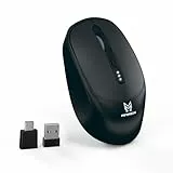Anmck Kabellose Maus, Wiederaufladbar mit Batteriestandsanzeige, USB 2.4G Leise Tragbar, 4 Einstellbare DPI 800/1200/2400/3200 Leise Klick Schnurlose Maus für Laptop PC Computer
