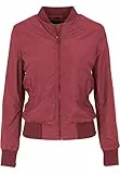 Urban Classics Damen Dames Light Bomber Jacket Jacke, Red (Burgundy 606), M EU