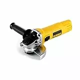 DEWALT 125 mm Winkelschleifer DWE4057 (800 Watt, 11.800 U/min, Epoxidharz geschützte Motorwicklung, Wiederanlaufschutz, Sanftanlauf, Schutzhaube, Spindelarretierung, M14 Spindel)