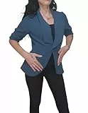 UNibelle Blazer Damen 3/4 Ärmel Longblazer Elegant Sportlich Business lang Jacke Slim Fit Sommer Jacke