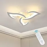Riserva LED-Deckenleuchte, dimmbar, 35 W, 4000 lm, moderne Deckenlampe mit Fernbedienung/AP, 3000 K-6500 K Φ58 cm, kreatives Blütenblatt-Design, Deckenleuchte aus Acryl für Wohnzimmer, Schlafzimmer