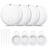 Air Tracker Tag Android Smart Tag, Schlüsselfinder KeyFinder kompatibel mit Google Mein Gerät Finden APP (Android NUR), Bluetooth Key Finder für Gepäck/Taschen/Koffer/Brieftasche (4Pack Weiß)