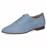 CAPRICE Damen Oxford aus Leder, Blau (Blue Suede), 38,5