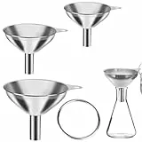 3 Stück Edelstahl Trichter Set – Metall Einfülltrichter für Küche, Einfache Dosierung, Perfekt für Öl, Mehl, Flüssigkeiten, Vorratsbehälter, Spülmaschinenfest