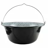 SOUK ONE Ungarischer Gulaschkessel Topf 6l Fischkessel Emaillierter Kessel für Gulasch Topf für Schwenkgrill