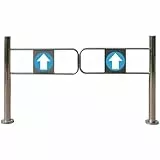 Automatische Flügeltore für Supermärkte – 1-Wege-Edelstahl-Sicherheitsbarrikade mit 90°-Öffnung – ideale Zugangstür für Bibliotheken, Geschäfte und Lagerhäuser (170 x 100 cm)