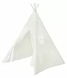 roba Spielzelt Tipi für Kinder - Kinderspielzelt aus Stoff inkl. Tasche - Beige