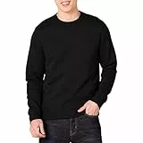 Amazon Essentials Men's Crewneck Fleece Sweatshirt, Black, Large