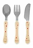 SIGIKID 52924 Kinder Besteck-Set Mister O'Lui 3-tlg. Löffel, Gabel, Messer
