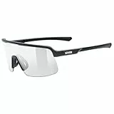 uvex dyrt - Sportbrille für Damen und Herren - großes Sichtfeld - 100% UVA-, B, C Schutz - black matt/transparent - one size