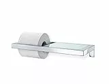 blomus -MENOTO- WC-Rollenhalter aus poliertem Edelstahl, praktische (Telefon-) Ablage, Klopapierhalter, Toilettenpapierhalter, exklusives Badaccessoire (H / B / T: 5 x 15,5 x 32 cm, Edelstahl, 68832)