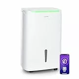 Klarstein DryFy Connect 30L Smart Luftentfeuchter, WiFi App-Steuerung, 30L/Tag, 5L Tank, Timer, Elektrischer Entfeuchter, Raumluftentfeuchter für 25-30m², Trocknungsgerät, Weiß