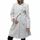 Mamalicious Rox Coat Mantel, grau, für Damen, Gr. XS, grau, 32