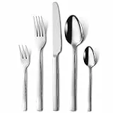 Besteck Set 6 personen, Hunnycook 30-teilig Edelstahl Essbesteck mit Gabel Löffel Messer, Besteckset für Haus/Küche/Restaurant/Outdoor, Hochglanzpoliert, Spülmaschinenfest