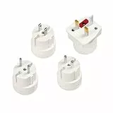 LogiLink PA0186 4 Adaptern für mehr als 100 Länder geeignet für Südeuropa, Commonwealth Länder, englischer -/amerikanischer Stecker