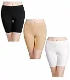 wirarpa Unterhosen Radlerhose Boxershorts Damen Hoher Bund Baumwolle Shorts Panties Lange Unterwäsche 3er Pack Größe M