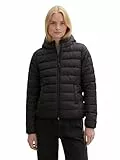 TOM TAILOR Denim Damen 1042098 Lightweight Steppmantel mit Kapuze, 14482-Deep Black, XL