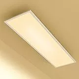 LEDYA LED Panel, 40W 3200lm LED Deckenleuchte Flach, 3000K Warmweiss Deckenpanel, Rechteckig Leuchten Deckenlampe für Büro, Wohnzimmer, Badezimmer, Küche, Balkon, Bad, Flur, Keller, 120X30cm