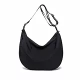 LENAOBEN Crossbody Moon Bag Halbmond Handtasche Wasserabweisend | Stylische Umhängetasche mit verstellbarem Gurt (Large)