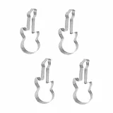 Cabilock 4stücke Edelstahl Ausstechformen Gitarrenform Keksausstecher Für Plätzchen Backen Wiederverwendbar Sicher Und Einfach Zu Reinigen Für Musikliebhaber Und Backfans