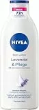 NIVEA Body Lotion Lavendel & Pflege, Körpercreme mit Lavendelduft und Tiefenpflege Serum für 72h Feuchtigkeit, Körperlotion mit Ölen natürlichen Ursprungs (400 ml)
