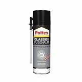 Pattex PU Schaum Classic Montageschaum, zum Füllen & Dämmen von Türen & Fenstern, Isolierschaum gegen Kälte- & Schallbrücken, vielseitiger Bauschaum, Weiß, 1x500ml Dose