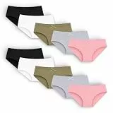 SAMILY Unterhosen Mädchen 10er Pack Baumwolle Slips Unterwäsche (DE/NL/SE/PL, Numerisch, 122, 128, Regular, Mehrfarbig)