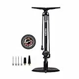 GOBKO Fahrradpumpe Luftpumpe Fahrrad Französische Ventile mit Manometer, Luftpumpe für Rennrad MTB Sportballpumpe Hochdruck 160 Psi und 11 Bar