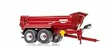 Wiking 077854 Krampe Tandem-Halbrundmulde Halfpipe HP20, Modell-Anhänger, 1:32, Ab 14 Jahre, Viele Funktionen, Kippbare Mulde, Heckklappe zum Öffnen, Rot