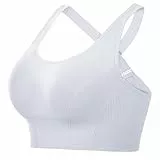 Litherday Sport BH Damen Starker Halt Sports Bra Ohne Buegel Crossback mit Abnehmbar Gepolstert Verstellbar Träger für Fitness Lauf Joggen Yoga