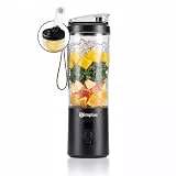 SIMPLUS Tragbarer Mixer 800ml Smoothie Maker To Go, USB-C Wiederaufladbarer Mini Standmixer, 6 Edelstahlklingen, Zerkleinert Eis & Gefrorene Früchte in 40s, Kabellos, BPA-frei, Leakproof Deckel