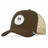 Hanukeii Herren-Baseballmütze, Unisex, Verstellbarer Verschluss hinten, 6 Panels und gebogenes Visier., braun, One Size