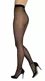 BANANALU Seidenglanz elastische 20 Den Damen Strumpfhosen Multifibra Elegant 20 Nero XL