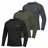Herren Rashguard UPF 50+ Langarmshirt T-Shirts UV Shirt Sonnenschutz Shirts Atmungsaktiv Schnell Trockened Funktionsshirt Herren Langarm Gym Running Tops (BKDGAG M)