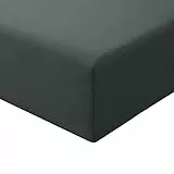RUIKASI Spannbettlaken 90x200cm Grau Bettlaken - Oeko Tex Spannbetttuch 90x200 Bettbezug, Mikrofaser Betttuch Bett Laken Bezug 90 x 200 Anthrazit 40 cm Tiefe Tasche, Bed Fitted Sheet Bedsheet