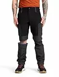 RevolutionRace Herren RVRC GP Pro Zip Off Pants, strapazierfähige, belüftete und wandelbare Hose für alle Outdoor-Aktivitäten, Jet Black, L