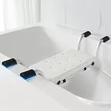 Badewannensitz Senioren mit flachen Antirutsch-Silikonauflagen & 1,5mm verstärktem Aluminiumrohr – Stabiles Badewannenbrett bis 120 kg, Verstellbar 71–81 cm