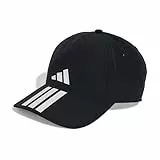 adidas Unisex Baseball Cap 3 Stripes Climaproof, Black/White, L-XL