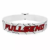 Fullsend rot Stoffarmband - Handgefertigt - Wasserfest - Verstellbar - Motorradfahrer Zubehör - Moped Gang Accessoire - Fullsend