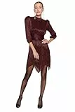 Trendyol Damen TPRAW23EL00304 Kleid, Burgunderrot, 36