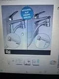 EISL DX25 Waschbeckenbrause, Handbrause für Küche, Bad, Waschküche oder Werkstatt, Waschbeckendusche, ideal zum Nachrüsten, Set mit Schlauch (150mm) und Adapter, Toilettenbrause, Chrom