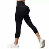 7/8 Leggings Damen Anti Cellulite Kompression Leggins High Waist Push Up Yogahose Lange Blickdicht Kompressions Sporthose Elastische Bauchweg Fitness Laufhose
